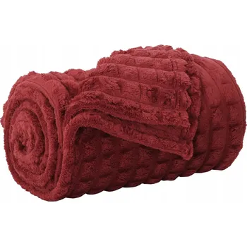deka Plažová deka Bordeaux červená 150 x 130 cm Fleece