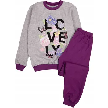Dívčí pyžamo Lovely šedo-fialové Tup Tup, vel. 134
