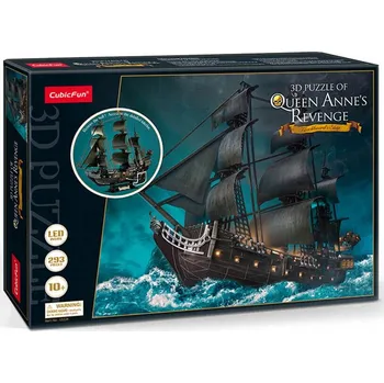 3D puzzle SADA 3D Puzzle LED Loď Královna Anna pro DĚTI Super