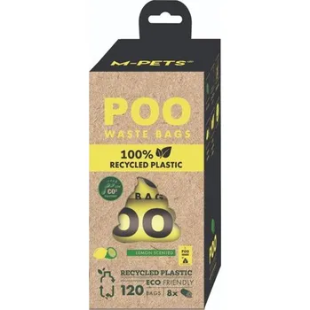 sáček na exkrement M-Pets POO sáčky na exkrementy z recyklovaného plastu citronové 120 ks