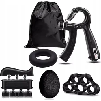 SADA REHABILITAČNÍCH GUM A MAČKACÍ HRAČKY PRO CVIČENÍ RUKOU, PRSTŮ A ZÁPĚSTÍ, 6 KUSŮ