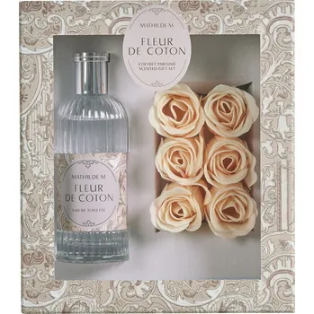 Kosmetická sada Mathilde M. - FLEUR DE COTON, dárková sada toaletní vody a mýdlových růží m700014