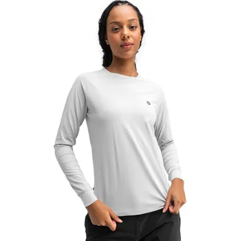 Dámská mikina SIROKO Dámské turistické triko s dlouhým rukávem Ascend Šedá 2XS ŠEDÁ