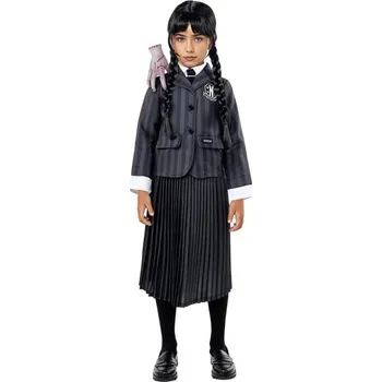 Karnevalový kostým Funiglobal - Kostým Wednesday Addams uniforma pro dívky - Oficiální Netflix - 3-4 years