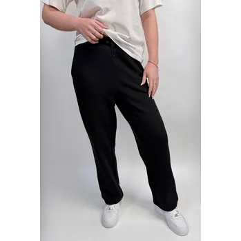 Reporter Young | Dívčí černé oversize tepláky se stahovací šňůrkou - Barva ČERNÁ, Velikost 164 243-0117G-03-100-1