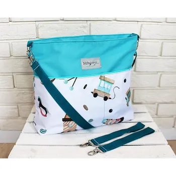 Přebalovací taška Stylová taška na kočárek Baby Nellys Hand Made - hračky, tyrkysová