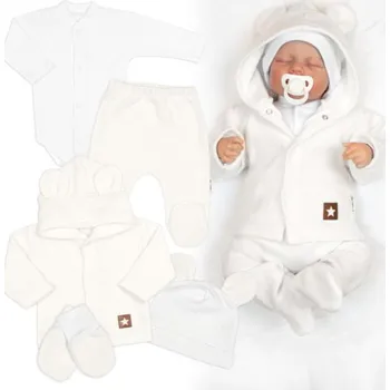 Kojenecká souprava Pletená sada oblečení pro miminko, Star 5D - bílá, vel. 62