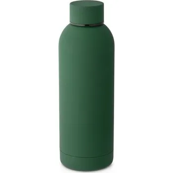 Termohrnek ODIN. Dvoustěnná nerezová (36% recyklace) vakuově izolovaná láhev 550 mL - Tmavě Zelená