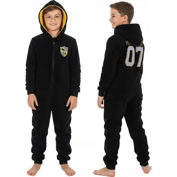 Dámské pyžamo Jednodílné, teplé pyžamo Harry Potter s kapucí – Mrzimor (Hufflepuff) 134 cm