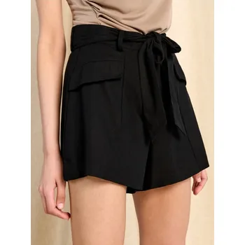 Dámská móda Sinsay - Kraťasy ze směsi lnu - černá - 1479Z-99X - 1479Z-99X-XXS-1