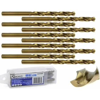 Vrták Kobaltový vrták do kovu HSS-Co, DIN 338, 8mm, 10ks GEKO G37080