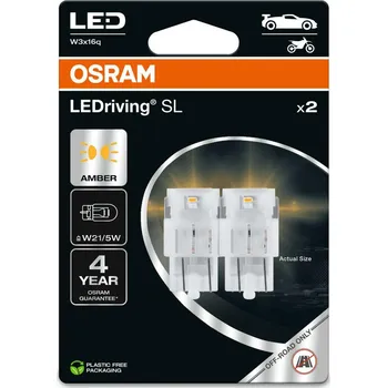 Autožárovka OSRAM LED W21/5W LEDriving SL Amber 12V blistr 2ks 7515DYP-2BL