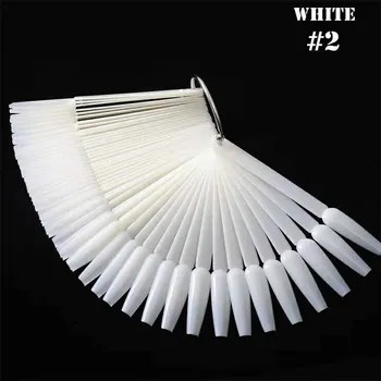 Přípravek na nehty Vzorník Nehtů – Vějíř WHITE #2 (50 Tipů)