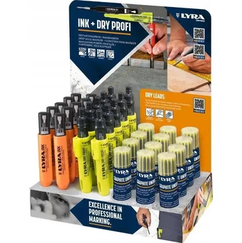 Technická tužka LYRA INK DEEP HOLE - MARKER / DISPLAY 10 tužek + 12 náplní