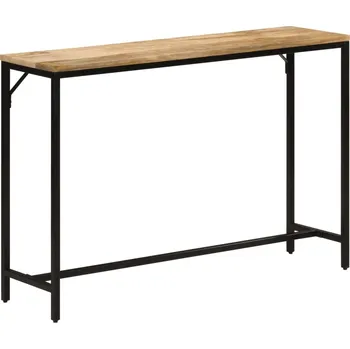 Obývací pokoj vidaXL Konzolový stolek 110x30x75 cm masivní hrubý mangovník a železo [372726]