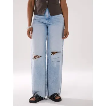 Sinsay - Džíny wide leg s vysokým pasem - modrá - 872EV-50J - 872EV-50J-36