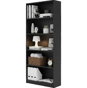 Knihovna Regál TopEshop 80 x 30 x 182 cm černý