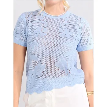 Dámská móda Sinsay - Svetrová halenka - modrá - 643AL-05X - 643AL-05X-XS