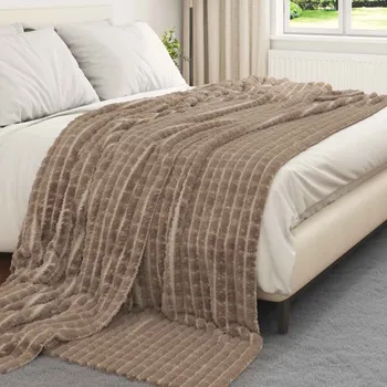 Bytový textil Plažová deka Velbloudí 240 x 220 cm Fleece