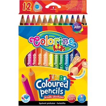 Výtvárné potřeby Pastelky trojhranné jumbo Colorino Kids 12 barev
