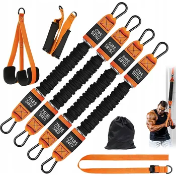 POSILOVACÍ GUMY SET - ODOLNÉ PÁSY PRO CVIČENÍ, SHYBY, NASTAVITELNÁ VÝŠKA