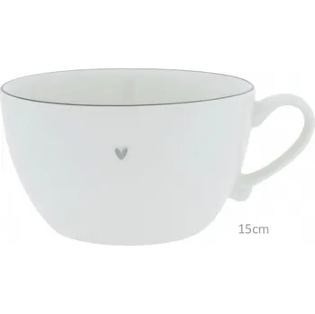 Bastion Collections Polévkový hrnek edge grey, 15cm b330107