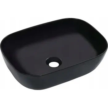 Umyvadlo Černé obdélníkové keramické umyvadlo 45,5 x 32 x 13 cm