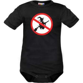 Kojenecký body Body krátký rukáv Dejna No Witch - černé, vel. 80