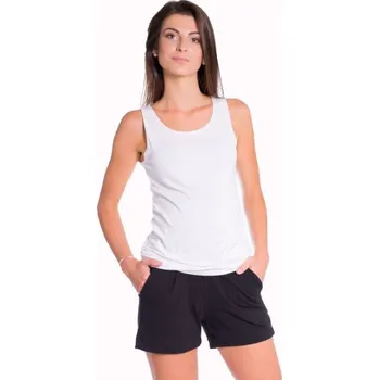 Be MaaMaa Těhotenské,bavlněné kraťasy s odpáratelným pásem - černé