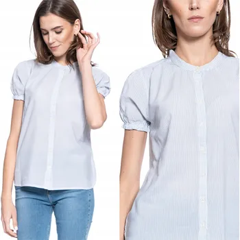 Dámská košile Košile Mustang modrá bavlněná krátký rukáv S