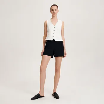 Dámské kraťasy Reserved - Kraťasy s vysokým pasem - černý - 2417T-99X - 2417T-99X-XXL