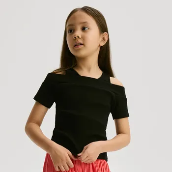 Dětská móda Reserved - Halenka s&nbsp;odhalenými rameny - černý - 913EA-99X - 913EA-99X-158