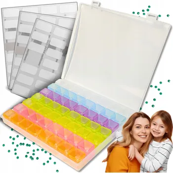 Obraz Krabička 56 zásobníků na malé diamanty pro diamantové vyšívání