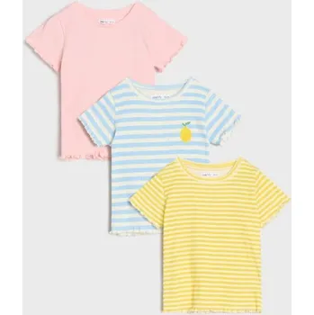 Sinsay - Sada 3 triček - krémová - 196DJ-01X - 196DJ-01X-68