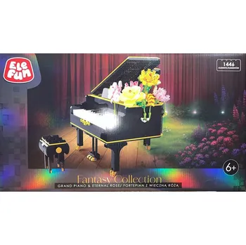 ostatní stavebnice STAVEBNICE EleFun FANTASY COLLECTION Piano s věčnou růží 1446 dílků