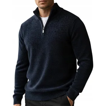 Podprsenka DStreet svetr WX2349 modrý rolák velikost XXL