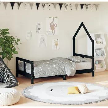 Dětsný nábytek vidaXL Dětská postel 80 x 160 cm masivní borové dřevo [834558] Barva: Černá