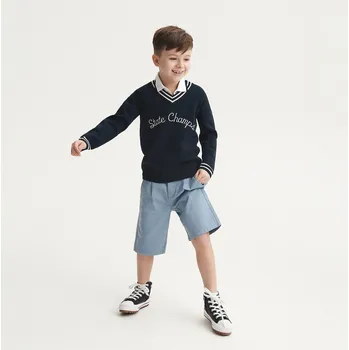 Reserved - Bavlněné kraťasy s kapsami - modrá - 3088S-55X - 3088S-55X-164