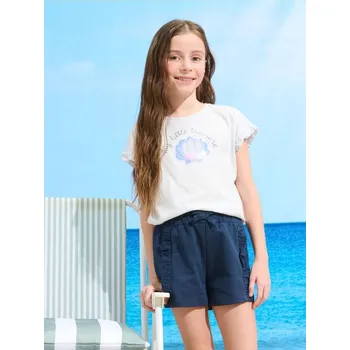 Dívčí oblečení Sinsay - Tričko s krátkým rukávem - modrá - 833DR-05X - 833DR-05X-104