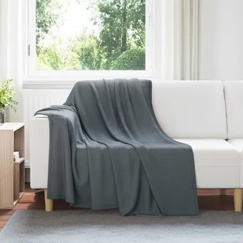 Bytový textil Plažová deka Tmavě šedá 200 x 150 cm Fleece