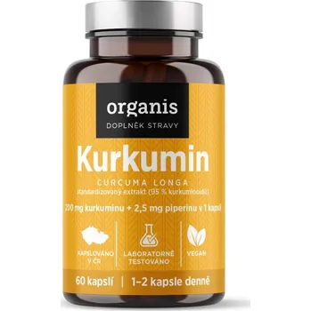 Přírodní produkt Organis Kurkumin 60 cps.