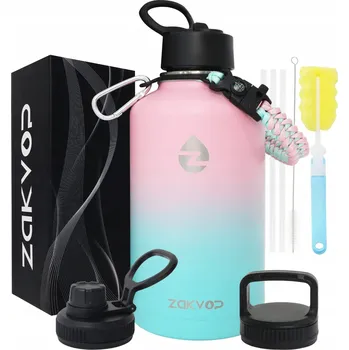 Termoska Termoska 2 Litry Růžová Světle Modrá z nerezové oceli Termická Láhev