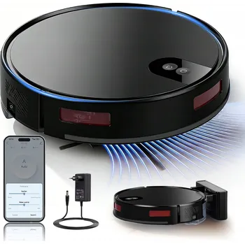 Robotický vysavač 3V1 AUTOMATICKÝ UKLÍZECÍ ROBOT ROBOT VACUUM MOPOVÁNÍ 2300 PA ČERNÝ