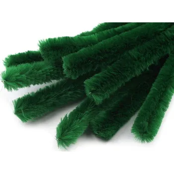 Hobby drát Chlupaté drátky na tvoření Ø15 mm délka 30 cm, malé, 4 zelená jedle