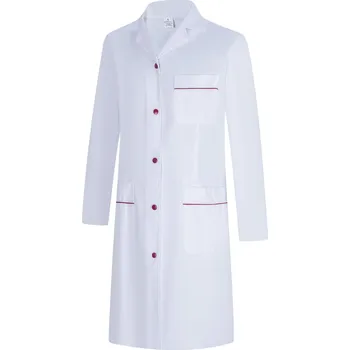 Podprsenka Zástěra bílý laboratorní s bordó knoflíky L CABALLERO