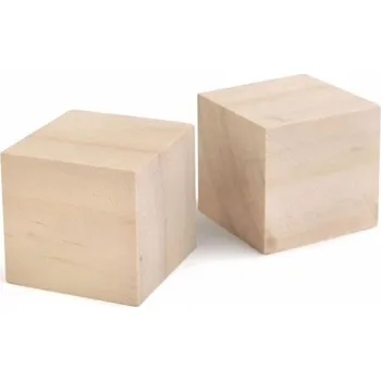 Dřevěná kostka - polotovar k dotvoření 4x4 cm 10 ks