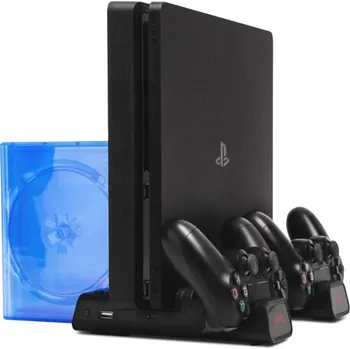 Herní zařízení Chladicí podložka, nabíječka a stojan pro PS4 SLIM / PRO
