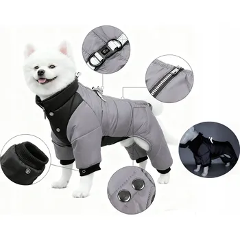 Obleček pro psa Nová voděodolná reflexní zimní bunda pro psa, teplá, pro vestu vel L