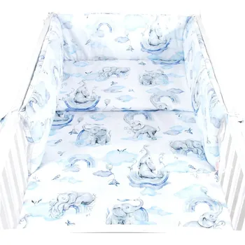 Dětsný nábytek Souprava do postýlky 3 díly - slůně modrá