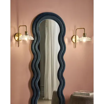 Osvětlení Nástěnná lampa zlatá železná skleněná stínidla světlo ložnice obývací pokoj moderní průmyslové Beliani